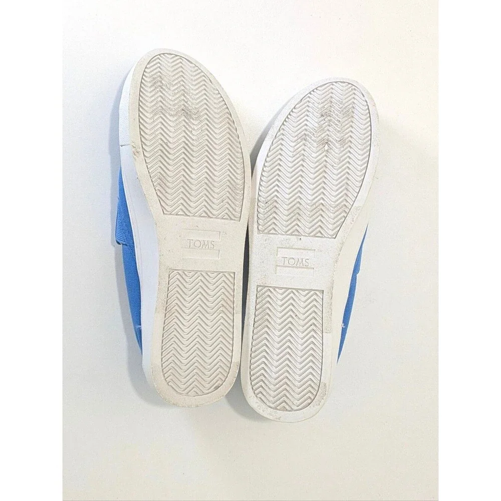 Toms Luca Blue Canvas Slip On Sneakers - Size 9 Womens